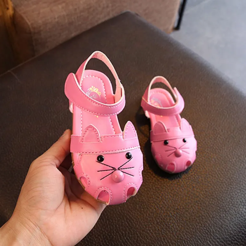 

Summer Baby Girl New Shoes Sandals PU Cartoon Fashion Toddler Walking Shoes Soft Sole Non-Slip Prewalkers 1-3 Years