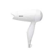 miniso hair dryer with nozzle adjustable airflow foldable handle wind fast drying portable household hair dryer 1200w 127v