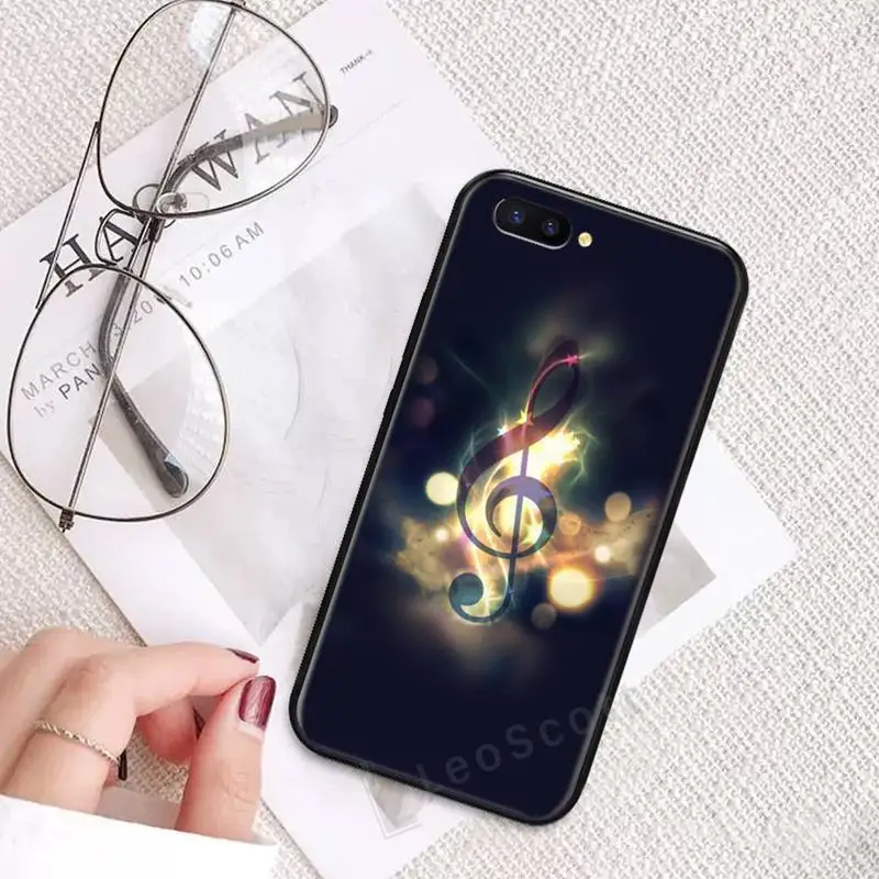 

Music notes beautiful design Phone Case For OPPO R9 R11 R15 R17 RENO Realme S PLUS Normal 2z 3 5 C2 pro