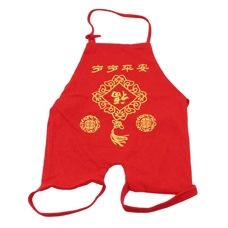 Kids Underwear Chinese Style Red Belly Pockets Apron For Newborn Babies Festival Clothes Baby | Детская одежда и обувь