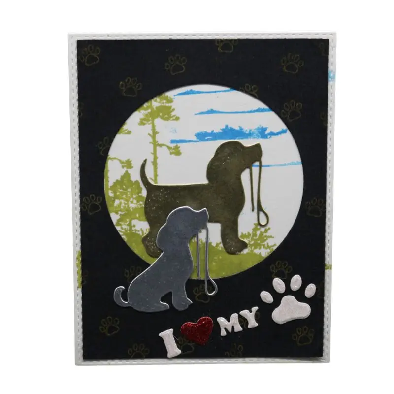 

Cute Dog Metal Cutting Dies Stencil DIY Scrapbooking Album Stamp Paper Card Embossing Craft Decor