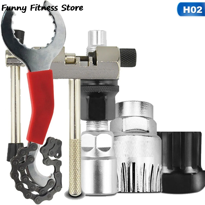 

Bicycle Repair Tool Kits Chain Cutter Bottom Bracket Remover Crank Puller Tools Mountain Bike Bracket Freewheel Remover