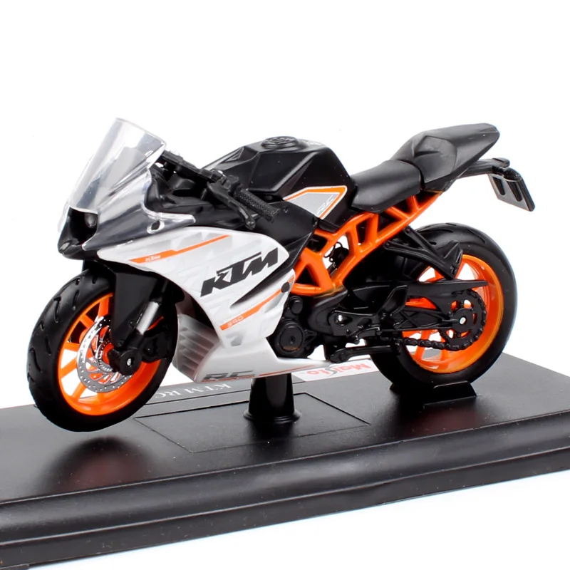 

1:18 Scale Small Maisto Miniature Moto RC390 Motorcycle Diecast Model Sport Bike Racing Motorbike Vehicle Gift Toy For Childrens
