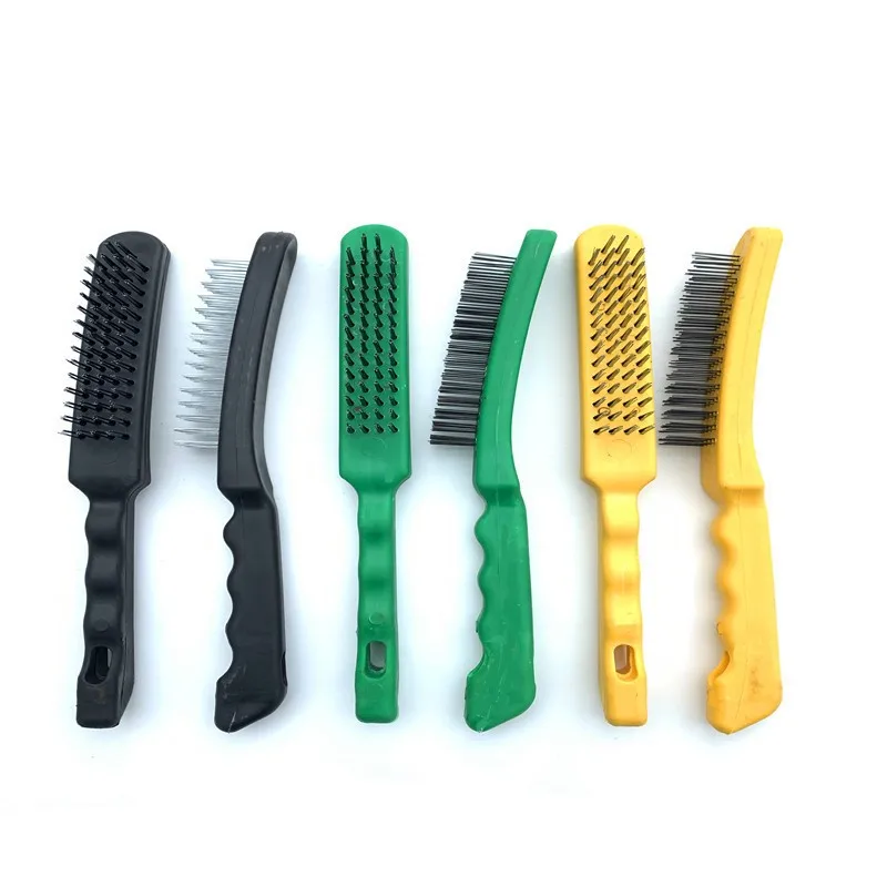 Ручная щетка из 5 пальцевой проволоки с пластиковой ручкой 1 шт.