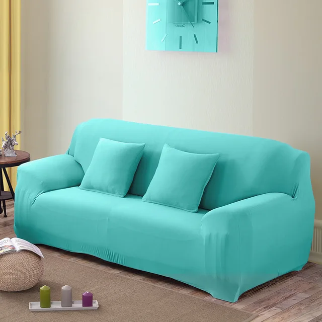 Ice Blue 22 цвета на выбор, Одноцветный чехол для дивана, растягивающийся чехол для дивана, чехлы для дивана на двоих, чехлы для полотенец - Цвет: Ice Blue
