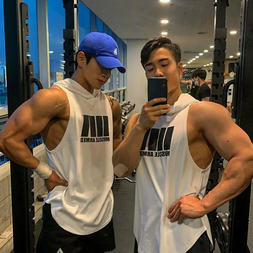 Мужская быстросохнущая Спортивная майка Muscle Brothers летний тренировочный костюм