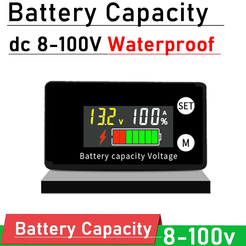 

DYKB Battery Capacity DC 8V-100V volt meter Power Display Monitor Lithium Li-ion LiFePO4 lead-acid 12V 24V 36V 48V 60V 4S 7S 8S