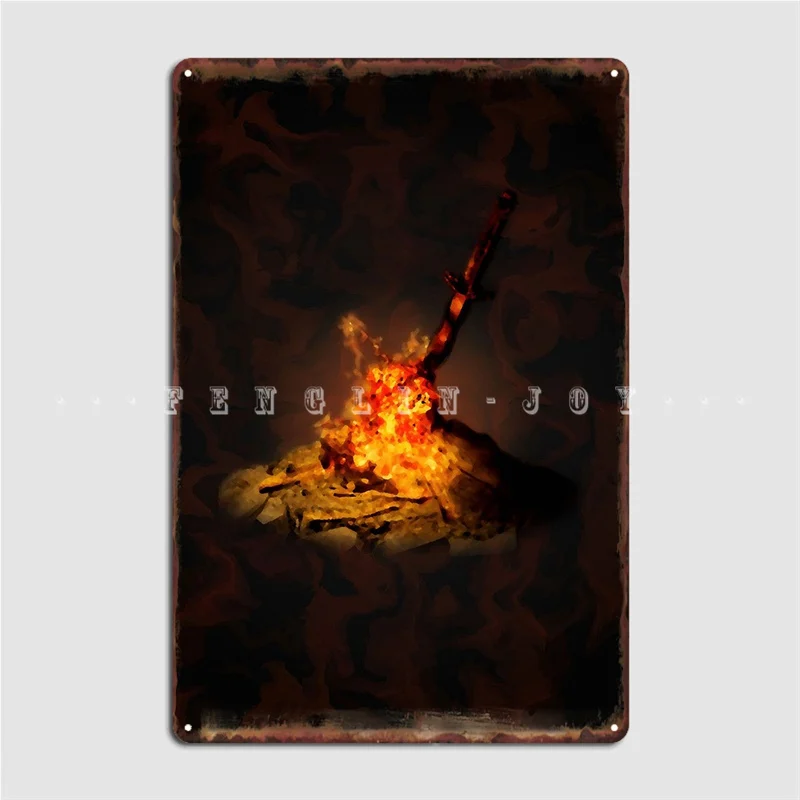

Bonfire Metal Sign Pub Garage Club Classic Plates Tin Sign Posters