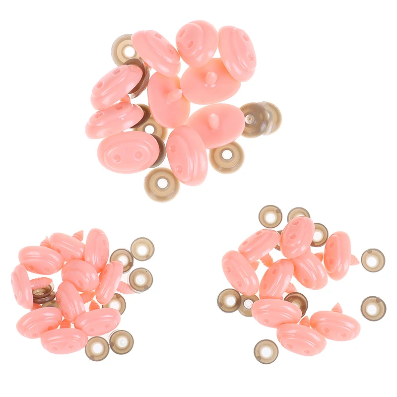 

10pcs/bag Doll Snap Animal Scrapbooking Making Pig Nose Safety Nose Plastic Nose Stuffed Toys Puppet Amigurumi Doll Accessories