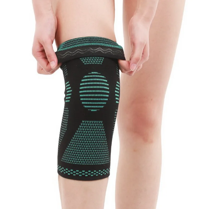 

Elastic Knitted Knee Pads Outdoor Exercise Compression Protective Kneelet Non-slip Covers Cycling Running Sports Protection Gear