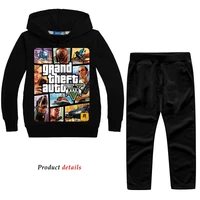 zy 2 16years grand theft auto gta v 5 clothing set boys hoodies and pants set toddler girls clothing kids tracksuit sportsuit
