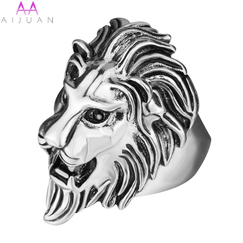 AIJUAN Винтажное кольцо с головой льва для мужчин и женщин кольца животным