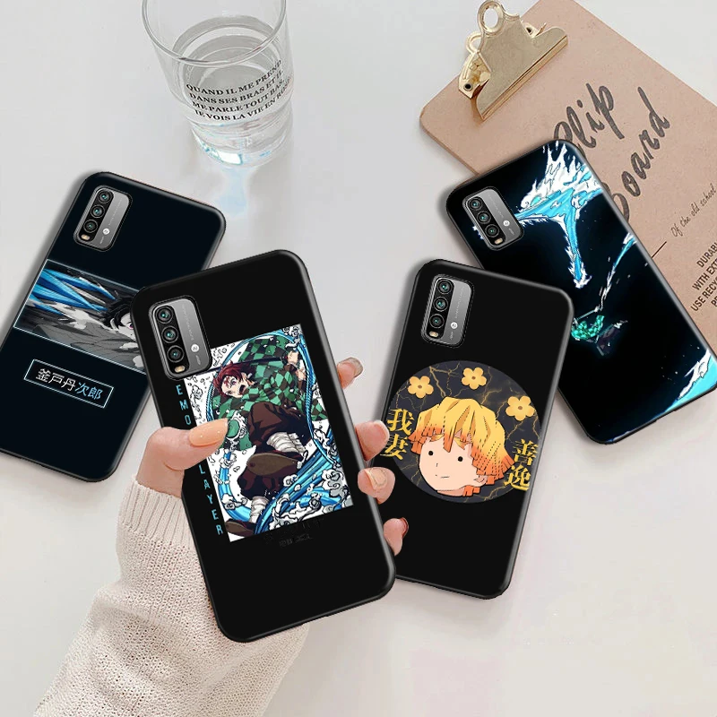 

Cartoon Anime Demon Slayer Phone Case For Xiaomi Redmi 9i 9AT 9 9T 9A 9C Note 9 9 Pro 9T 9S 9 Pro 5G MAXKamado Nezuk Soft TPU