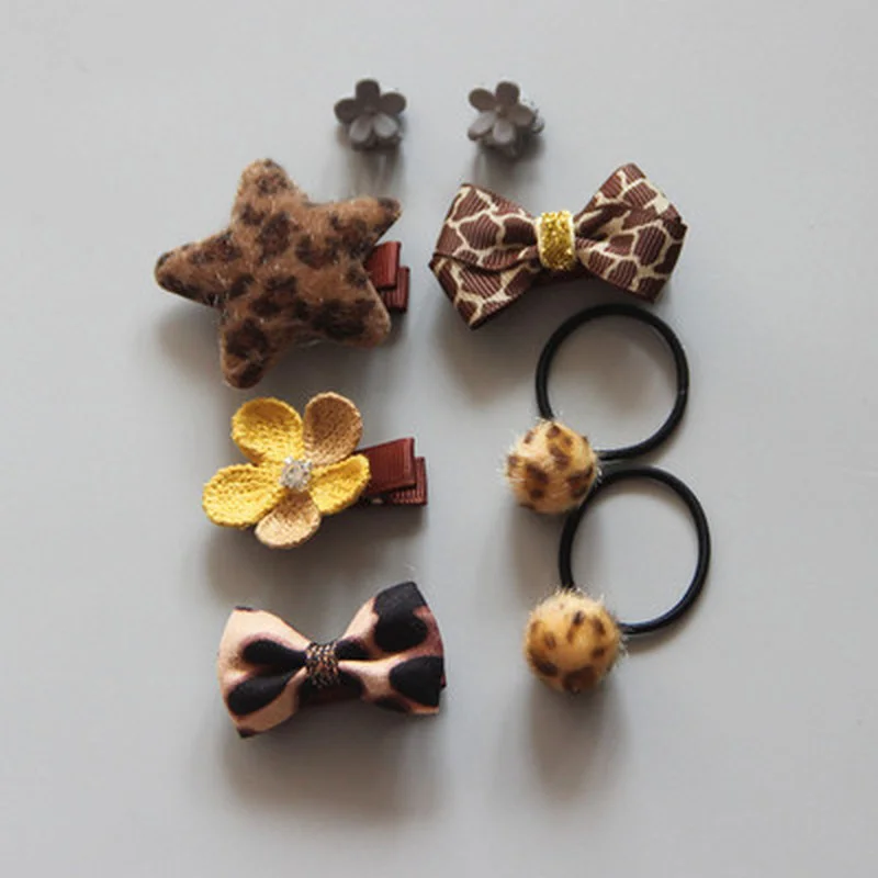 

8Pcs Children's Hairpin Hair Tie Rubber Band Suit