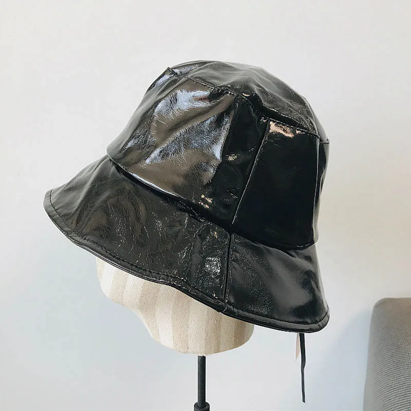 Женская панама из ПУ кожи в стиле панк | Аксессуары для одежды