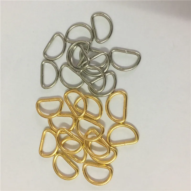 100 шт./лот металлические Золотые/серебряные/античная бронза d кольца пряжки