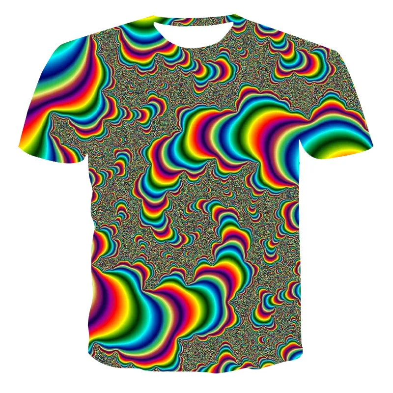 

Летняя Европейская и американская популярная трендовая Мужская футболка с 3D принтом и коротким рукавом