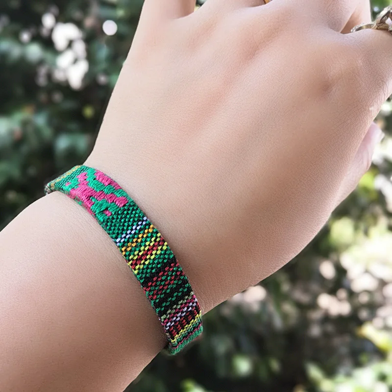 Женский плетеный браслет в этническом стиле ручной работы Бохо|Браслеты с