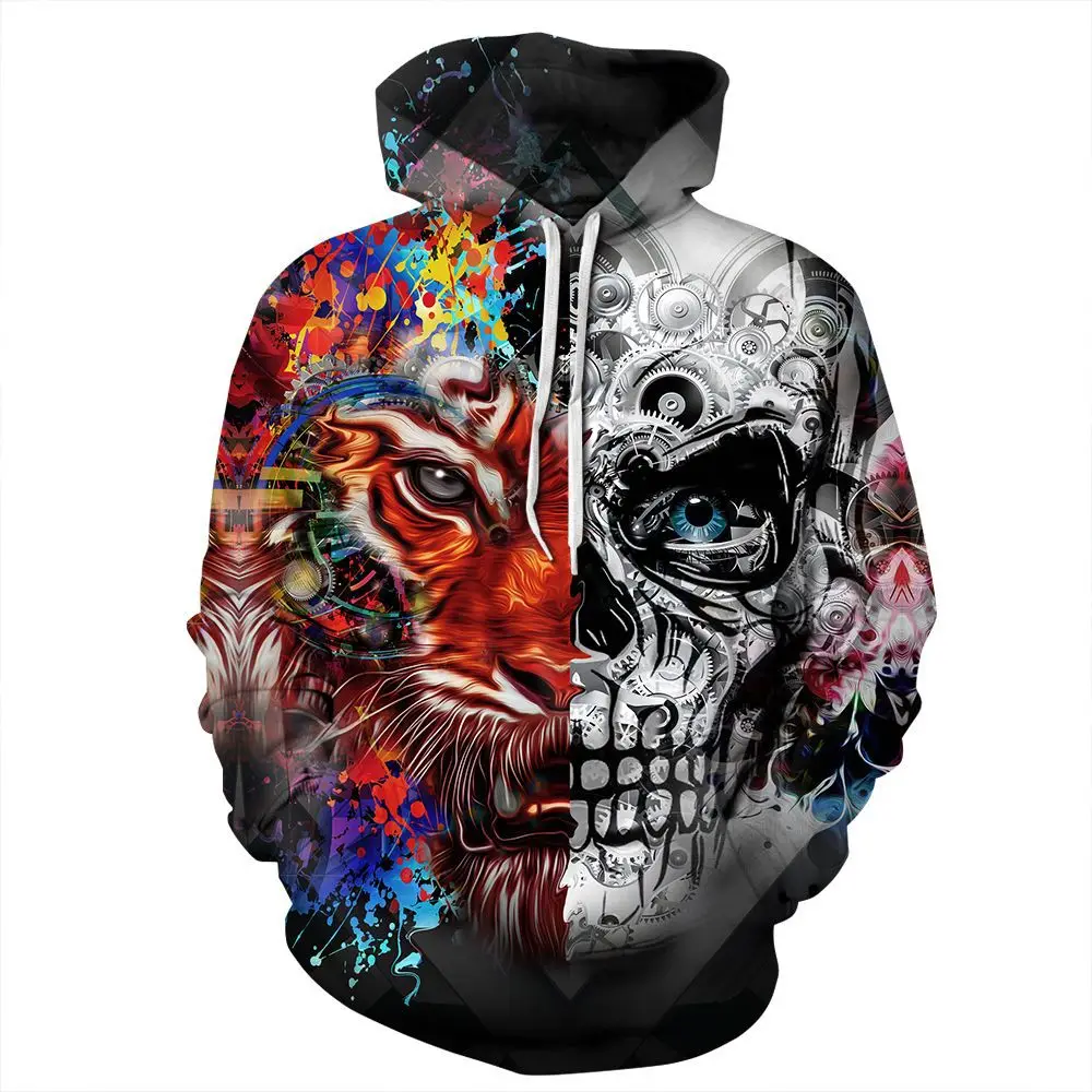 

Alien Hoodie Couple Men Sweatshirt 3D Print Tracksuit Male Long Sleeve Hooded Casual Women Pullovers Hoodies coat