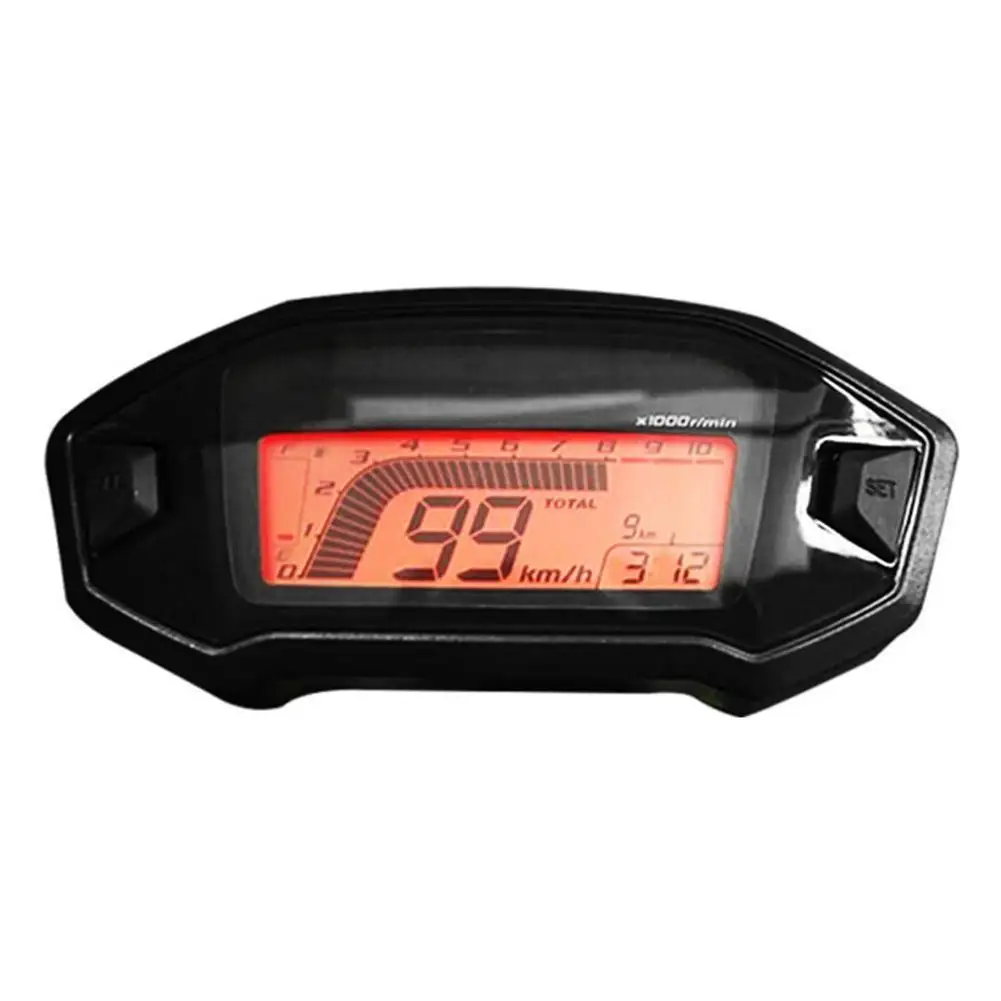 

19.4cm x 8.7cm x 10cm Universal Motorcycle Backlight LCD Digital 13000rpm Speedometer Meter Odometer Motorcycle Accessories