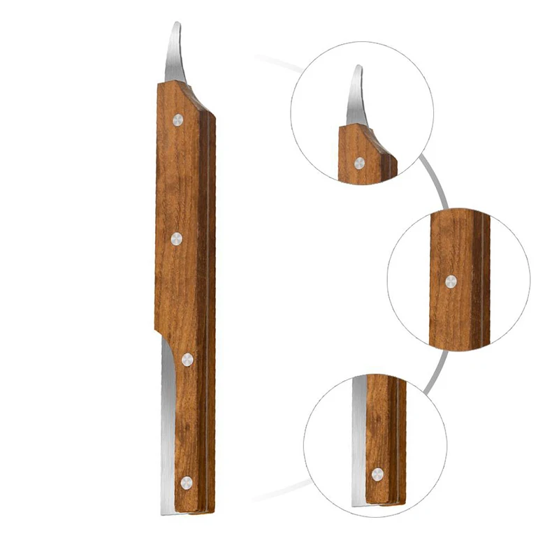 Креативный кокосовый резак двухсторонний с деревянной ручкой инструмент для