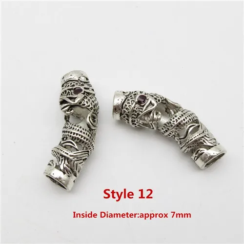 2pcs Style 12 2 шт./упак. руны викингов, подвязанные лентой, с объемной волной, бороды, дредлоки, для увеличения объема, бусины трубчатые кольца для усов, дредлоки, для увеличения объема, Viking самодельные Украшения, Аксессуары - Цвет: 2pcs Style 12