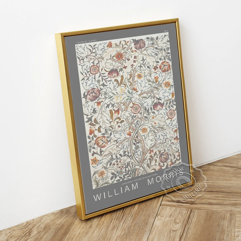 Выставка Уильяма Морриса музейный плакат естественный цветочный узор