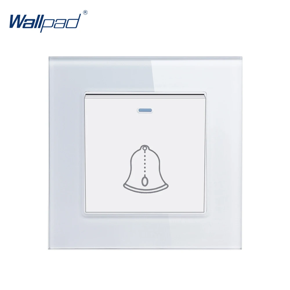 1 клавиша дверной звонок Wallpad из хрустального стекла 110-250 В стандарт ЕС и