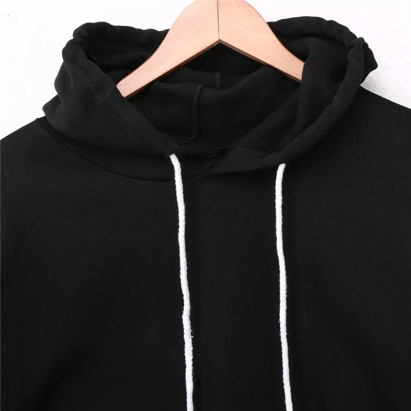 Hot Sale 5 Colors Fashion Long Sleeve Jumper Pullover Coat Casual Sweatshirt Top Solid Hoodies Women Sweatshirt Hooded Crop Tops