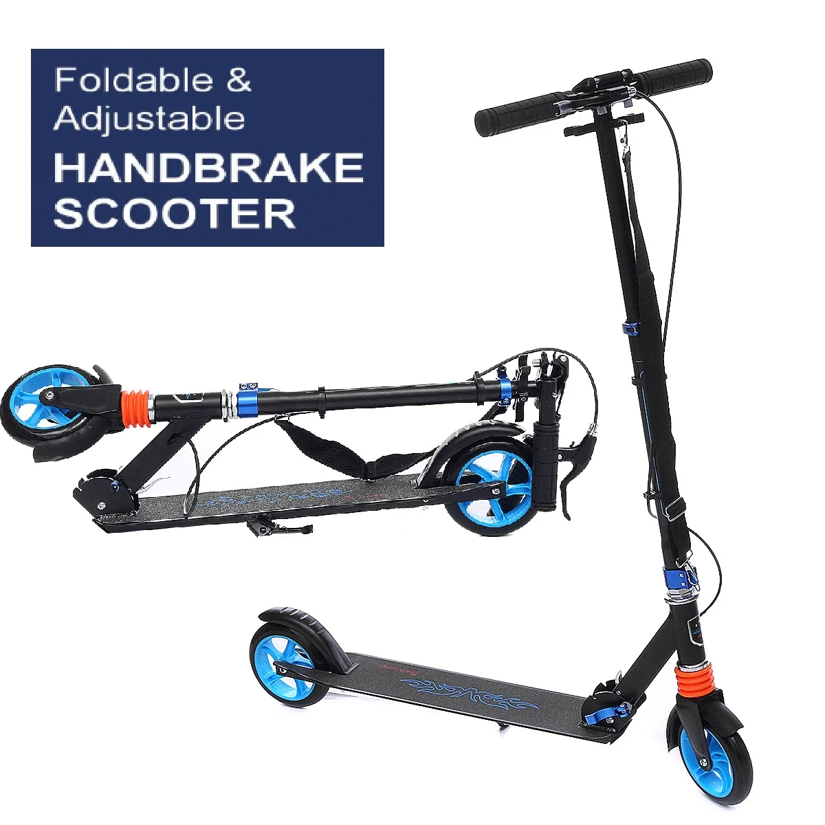 

Adjustable Height Alloy Body T-Style Kids Scooter Children Kick Scooter Rubber Wheel Adults Foldable Foot Scooter Large Bear