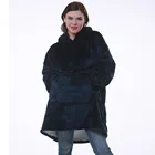 Одеяло с рукавами, Женская Толстовка большого размера, флисовые теплые толстовки, свитшоты, огромное одеяло для телевизора, женское худи, халат, женское одеяло