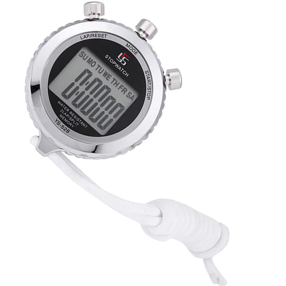 

1 Pc Digital Timer Movement Sports Stopwatch Multi-function Electronic Timer Time Record Device for School Sports Game (Silver)