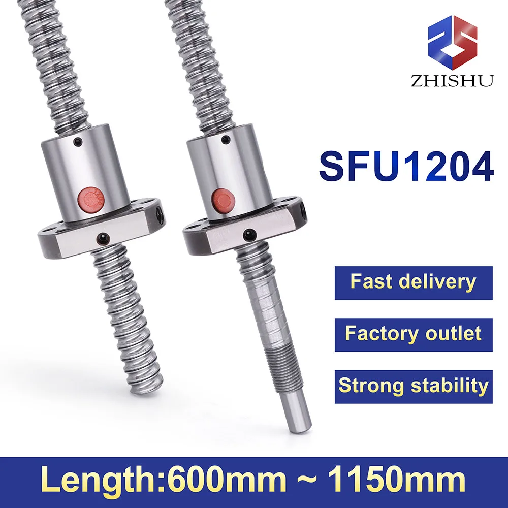 

Левая резьба правая и резьба SFU1204 SFUL1204 шариковый винт 600 - 800 1000 1150 мм SFU 1204 с одной гайкой шариковый винт C7 холодная прокатка