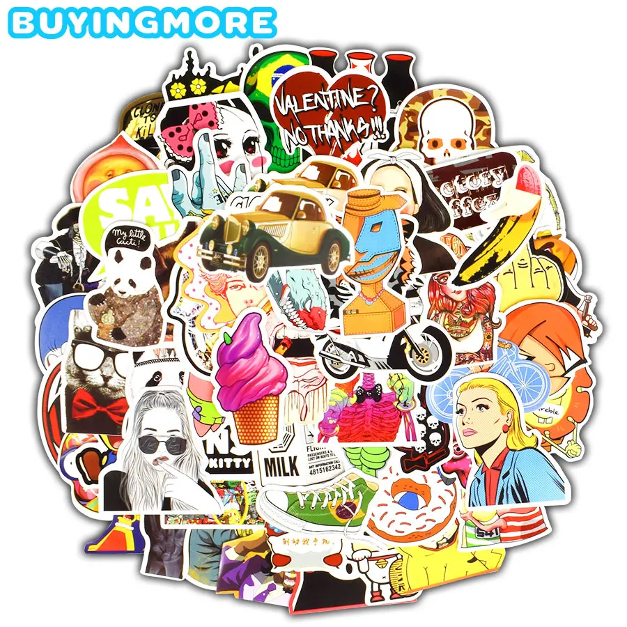 100 шт аниме наклейки забавные животные панк игра граффити водонепроницаемые для