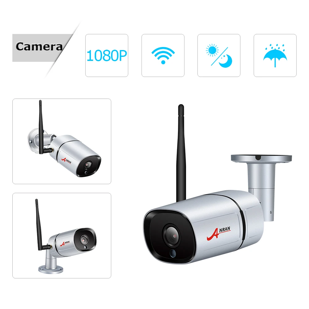 H.265 CCTV 12 дюймов lcd 1080P 4CH NVR комплект монитор 36 IR Открытый IP wifi камера видеонаблюдения безопасности Беспроводная система комплект 1 ТБ HDD