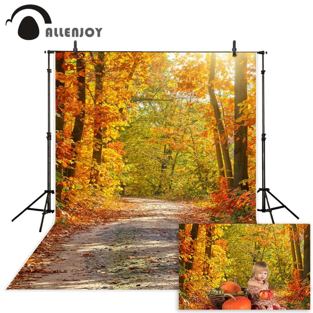 Фон для фотосъемки Allenjoy с изображением красивых осенних листьев леса новый фон