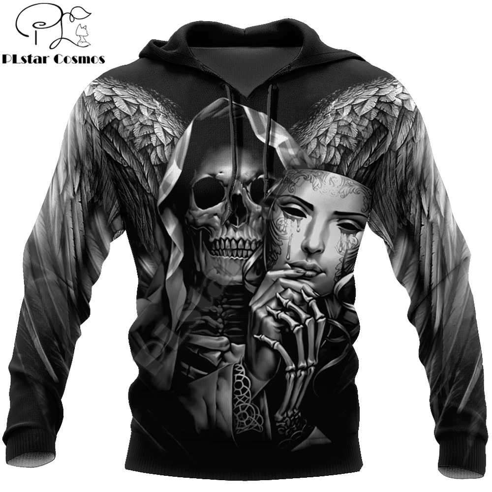 

Skull Tattoo Black 3D All Over Printed Autumn Men Hoodie Unisex Casual zipper Pullover Streetwear sudadera hombre DW0465