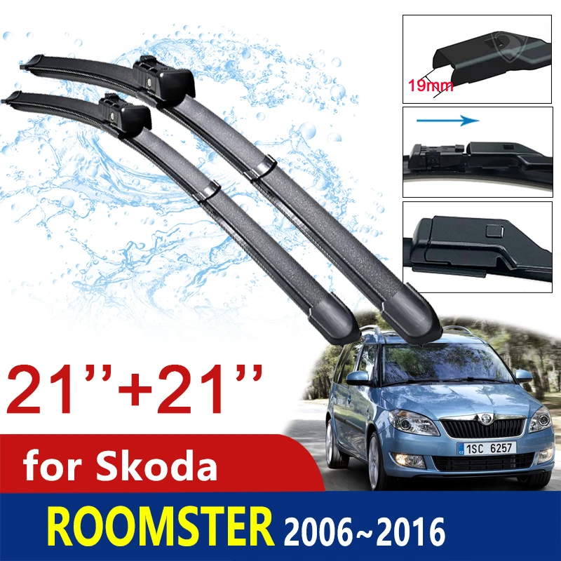 

Car Wiper Blades Windscreen for Skoda Roomster 2006~2016 Front Windshield Wipers Car Accessories 2007 2008 2010 2011 2012 2013