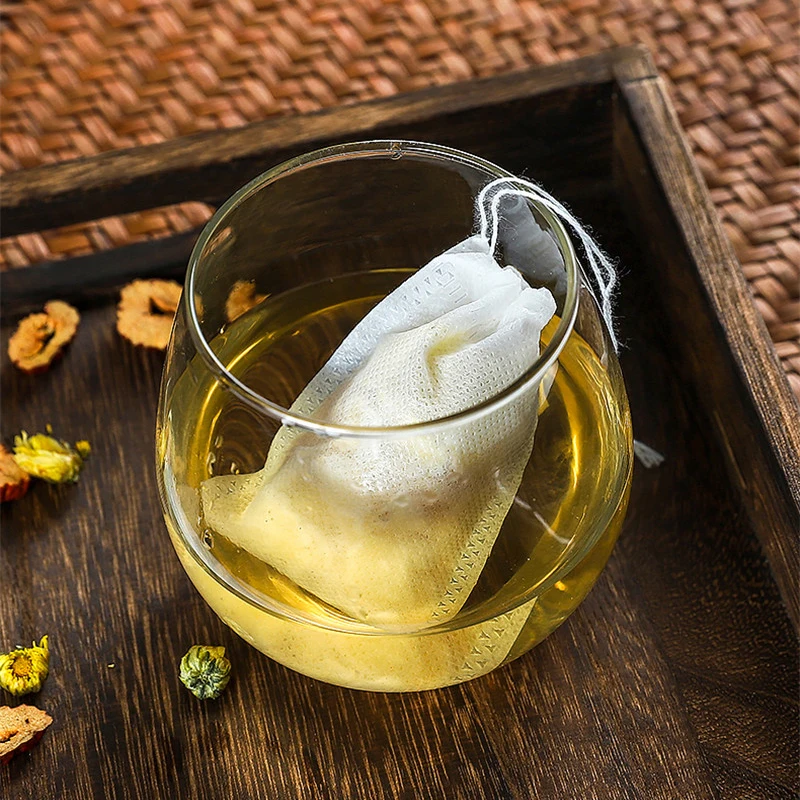 100 шт./лот чайные пакеты пустой мешочек на шнурке 5 5*7 см герметичный фильтр