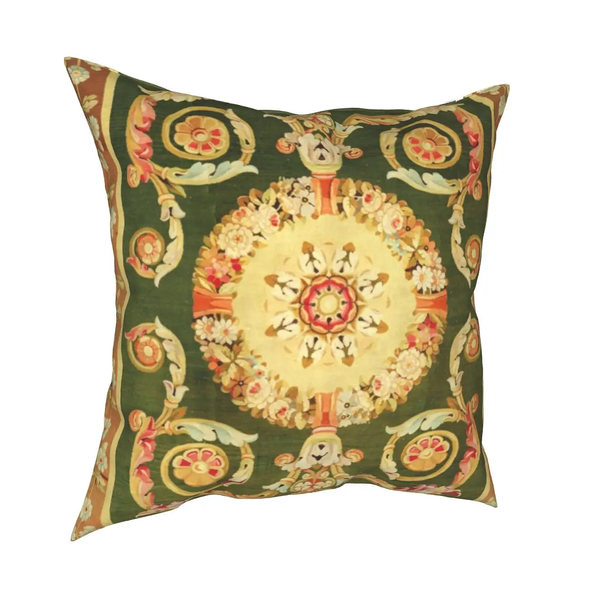 

Французские наволочки Aubusson в античном стиле, винтажная, старинная Европа, искусственная Обложка, забавная декоративная наволочка для сидений, 18 дюймов