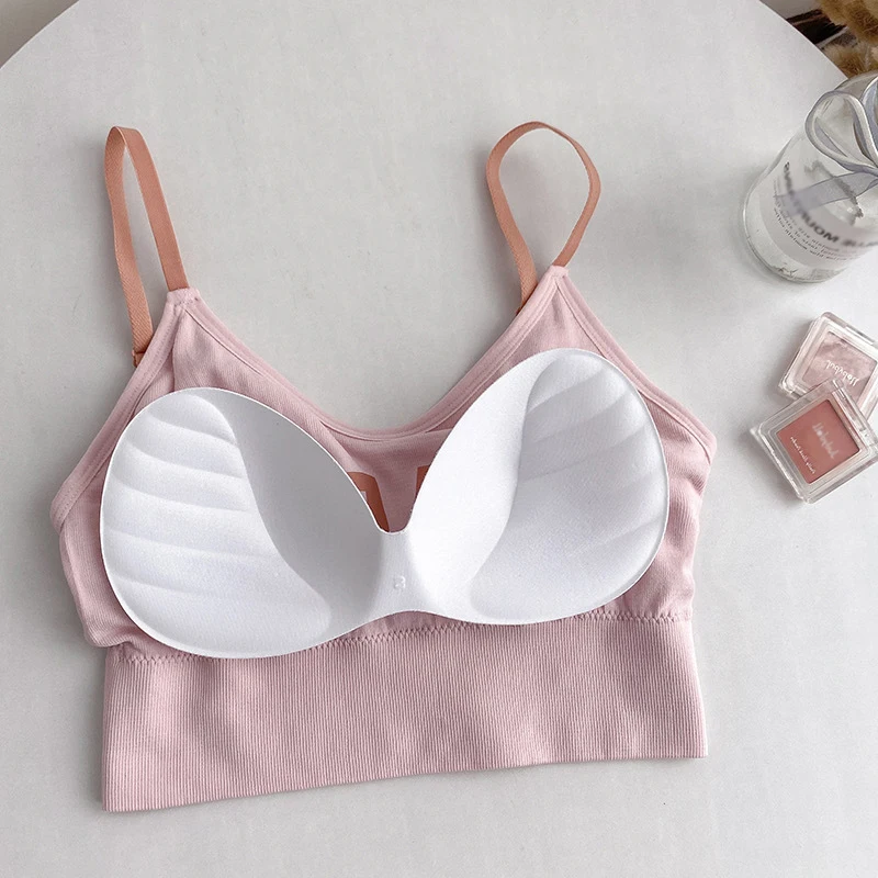 

Girls Without Steel Ring Underwear Removable Chest Pad Sports Bra Breathable Comfortable Beautiful Back Bra Top Print Soft Bra