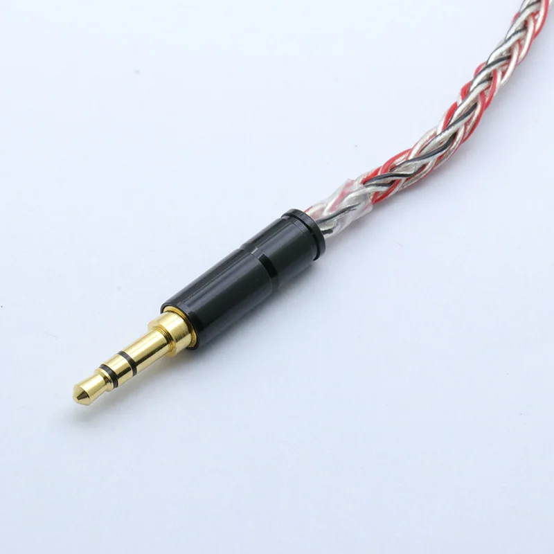 1,2 M 1,0 мм x 8 Core HIFI посеребренный обновленный кабель 3,5/2,5 Разъем MMCX/2Pin разъем для улучшения глубины саундстажа и присутствия