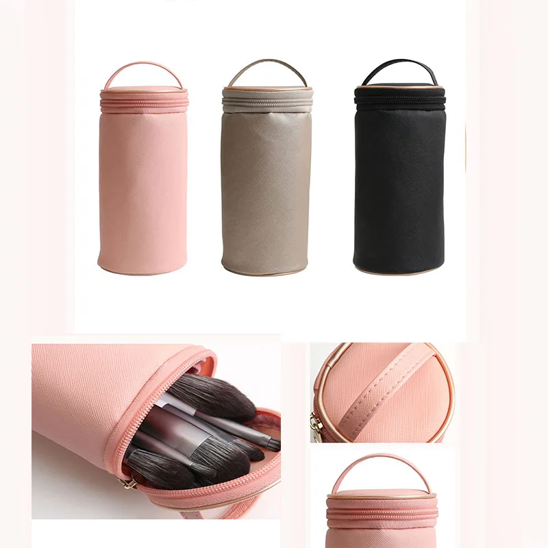 Портативный Макияж Кисти держатель Чехол из искусственной кожи дорожная