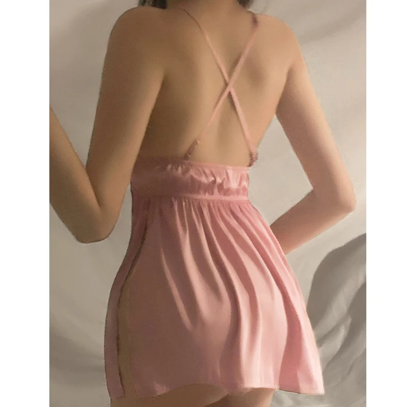 

Womens Nightgown Sleepwear Sexy Babydoll Lingerie Exotic Night Dress Casual Comfortable Lace Pajama Solid Color Nightwear