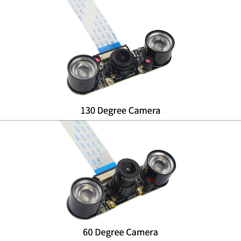 5MP Raspberry Pi 4 Камера Ночное видение 60/130 ° регулируемый фокус + ИК Сенсор светильник
