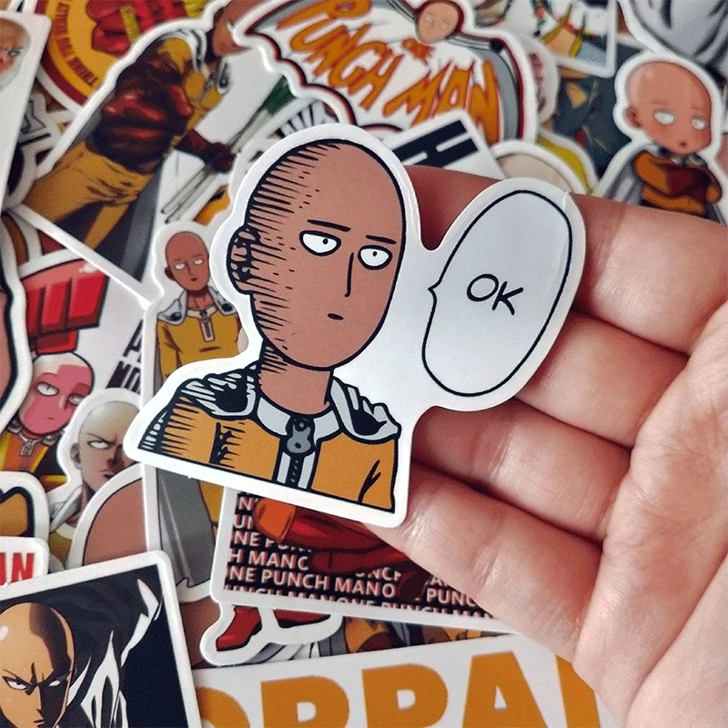 Японские Аниме стикеры ONE PUNCH MAN для автомобиля ноутбука телефона скейтборда