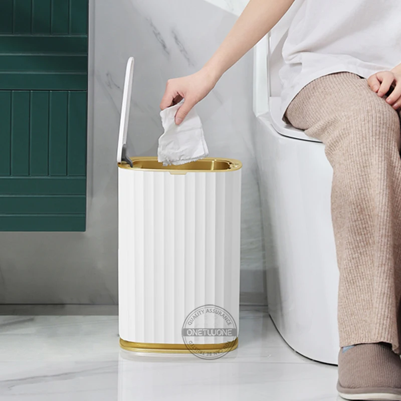 Умная мусорная корзина 15 л с автоматическим датчиком электрическая кухонная для