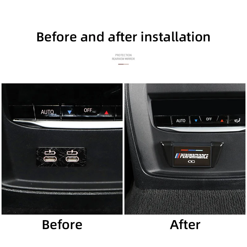 Автомобильная задняя консоль центральный USB-порт защитная крышка для BMW 1 3 5 серии