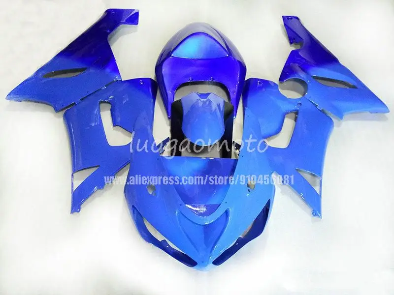 100% Обтекатели пригодный для ZX 6R 05 06 капот языка blu Kawasaki Ninja ZX6R 2005 2006 обвесы ZX636
