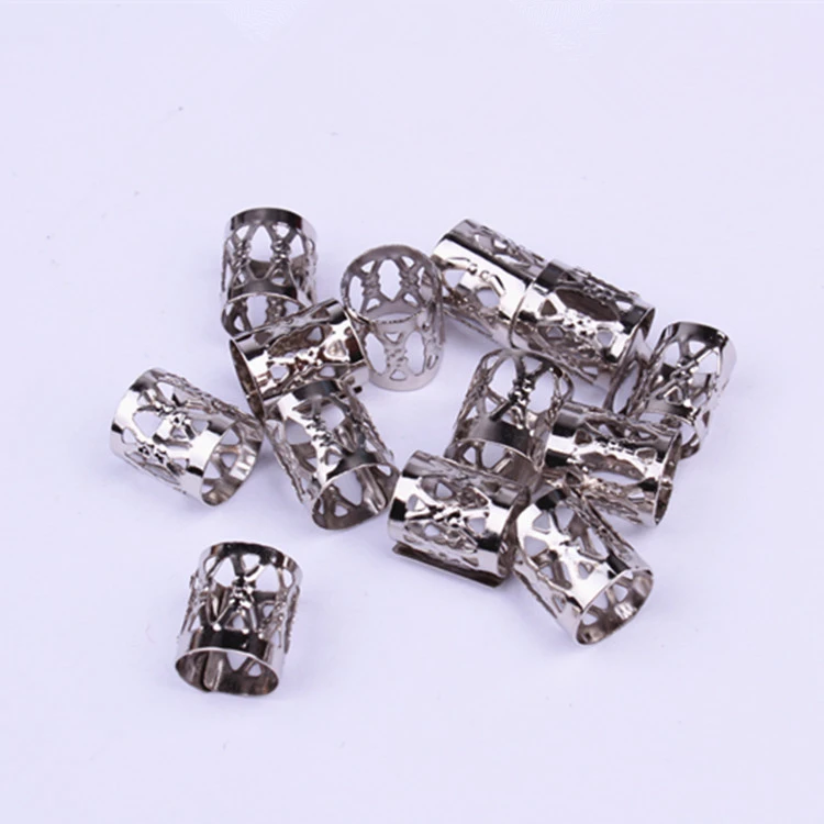 100pcs Gun Black 100 шт./лот, золотистые, серебристые, черные, Микс, серебристые, золотые, микро волосы, страшные косички, дредовые бусины, регулируемые манжеты, заколки, аксессуары для волос - Цвет: 100pcs Gun Black